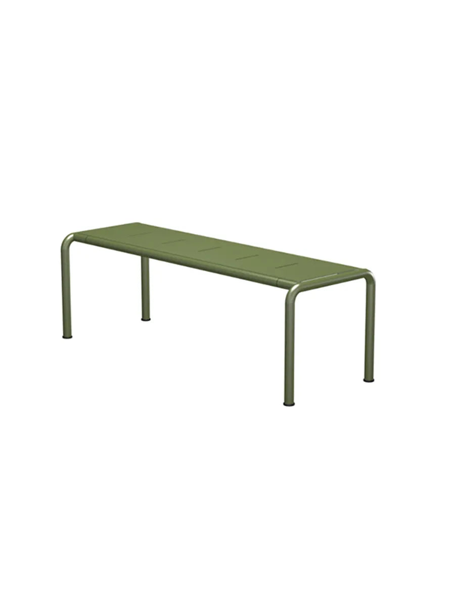 Avanti Bench, Medium fra Houe - OLIVENGRØN STÅL STEL - GRØN ALUMINIUM BORDPLADE - Jacobsen Plus