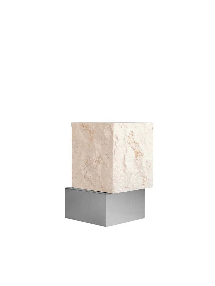 Temple Coffee Table Tall, limestone fra 101 Copenhagen - Chrome - Jacobsen Plus