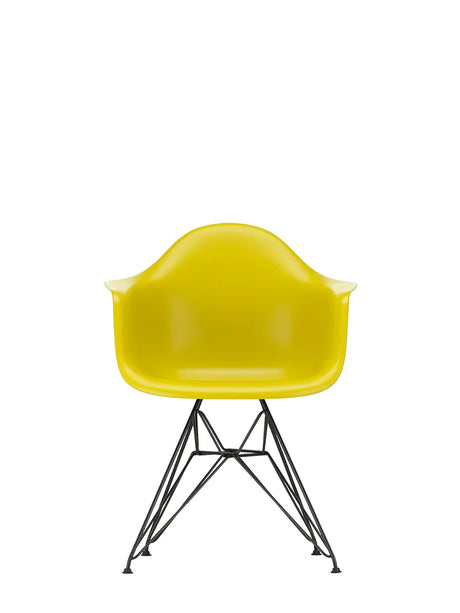 Eames Plastic Armchair DAR, sort pulverlakering fra Vitra - Mustard - Jacobsen Plus