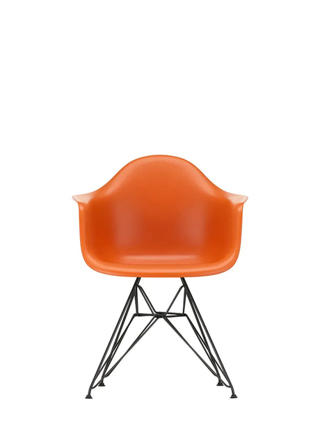 Eames Plastic Armchair DAR, sort pulverlakering fra Vitra - Rusty Orange - Jacobsen Plus