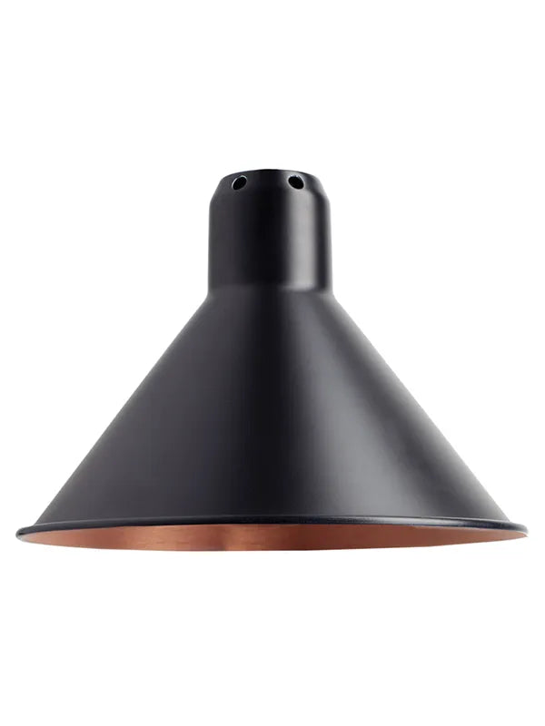 Lampeskærme fra Lampe Gras - Sort-kobber inderside / Conic shade-skærm - Ø210mm - Jacobsen Plus