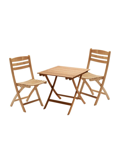 Skagerak Selandia Sæt, 2 stole og bord 75 fra Fritz Hansen - 1 - Jacobsen Plus