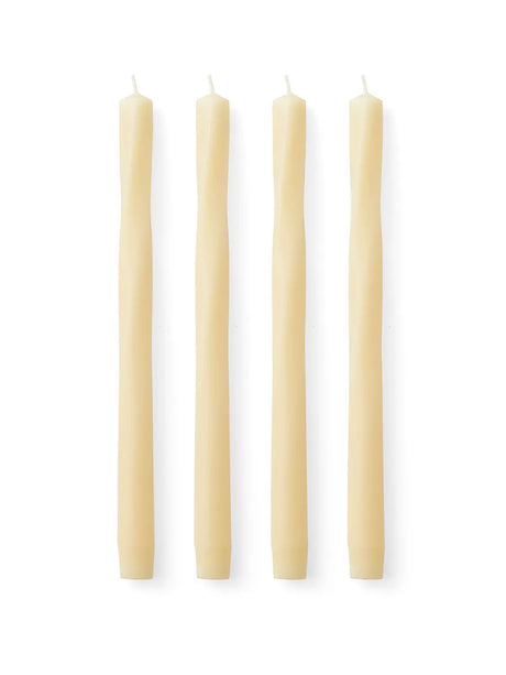 Twist Tapered Lys, sæt á 4 stk. fra Audo Copenhagen - Ivory - Jacobsen Plus