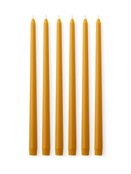 Spire Smooth Tapered Lys, sæt á 6 stk. fra Audo Copenhagen - Ochre - Jacobsen Plus