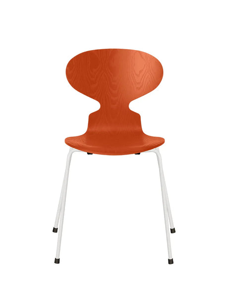 3101 Myren Stol i farvet ask af Arne Jacobsen - Paradise Orange / Hvid - Jacobsen Plus