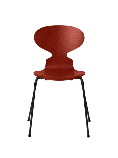 3101 Myren Stol i farvet ask af Arne Jacobsen - Venetian Red / Sort - Jacobsen Plus