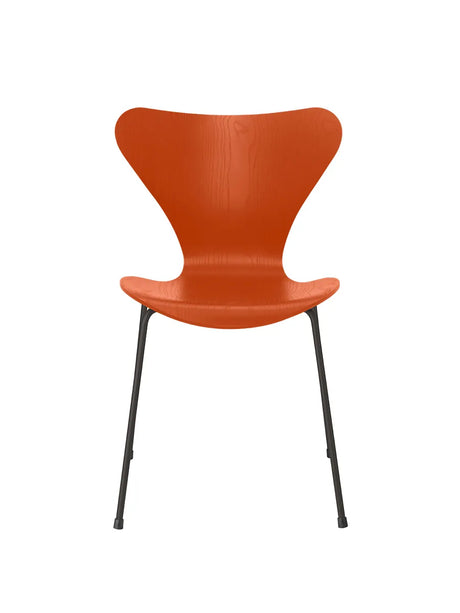 3107 Serie 7 stol i farvet ask af Arne Jacobsen - Paradise Orange / Warm Graphite - Jacobsen Plus