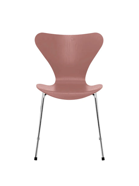3107 Serie 7 stol i farvet ask af Arne Jacobsen - Wild Rose / Krom - Jacobsen Plus
