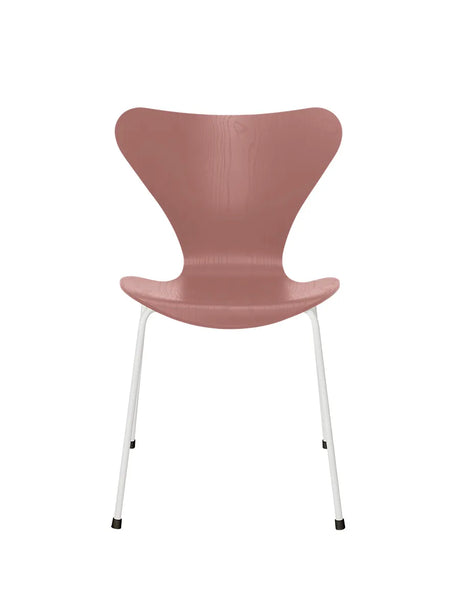 3107 Serie 7 stol i farvet ask af Arne Jacobsen - Wild Rose / Hvid - Jacobsen Plus