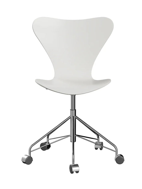 3117 Serie 7 Kontorstol af Arne Jacobsen - Uden polstring / Lakeret / Hvid - Jacobsen Plus