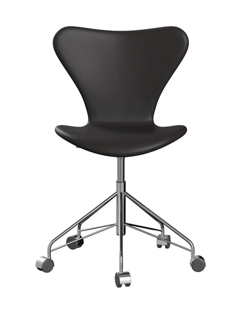 3117 Serie 7 Kontorstol af Arne Jacobsen - Fuldpolstret / Soft læder / Sort-brun - Jacobsen Plus