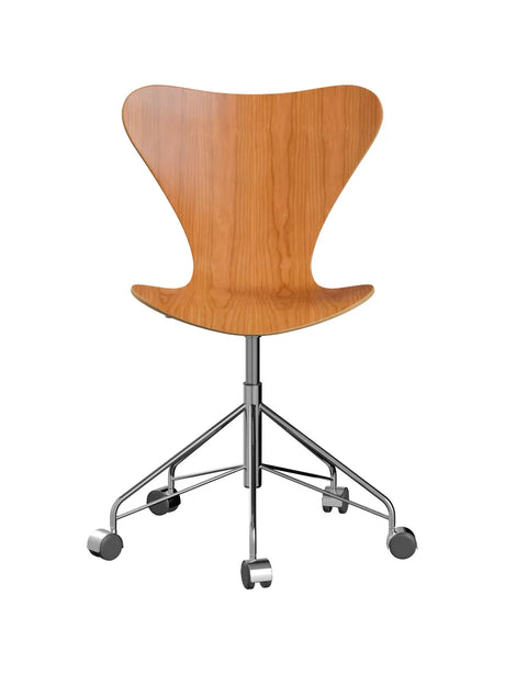 3117 Serie 7 Kontorstol af Arne Jacobsen - Uden polstring / Kirsebær / Ingen farve - Jacobsen Plus