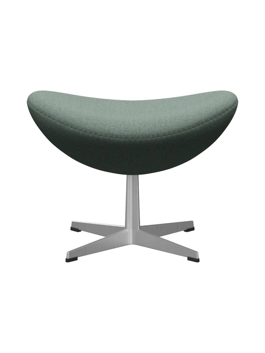3127 Fodskammel til Ægget af Arne Jacobsen stofgr. 2 - Re-wool / 858 aqua-natural - Jacobsen Plus