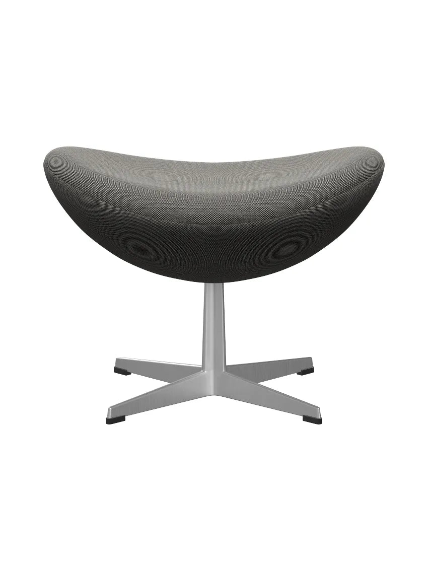 3127 Fodskammel til Ægget af Arne Jacobsen stofgr. 2 - Steelcut Trio / 124 White-Black - Jacobsen Plus