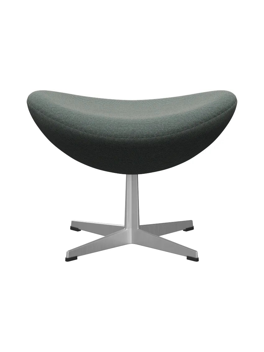 3127 Fodskammel til Ægget af Arne Jacobsen stofgr. 2 - Steelcut Trio / 916 White-Dark Green - Jacobsen Plus