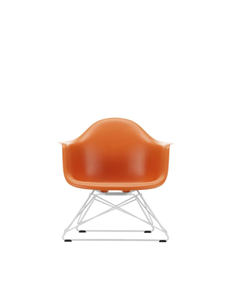 Eames Plastic Armchair LAR, hvidlakeret fra Vitra - Rusty Orange - Jacobsen Plus
