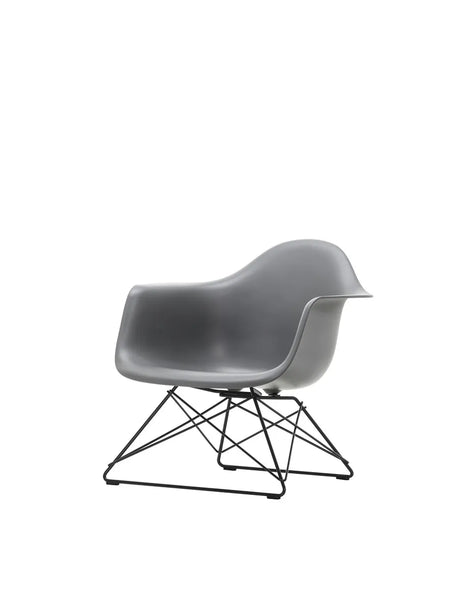 Eames Plastic Armchair LAR, sortlakeret fra Vitra - Granite grey - Jacobsen Plus