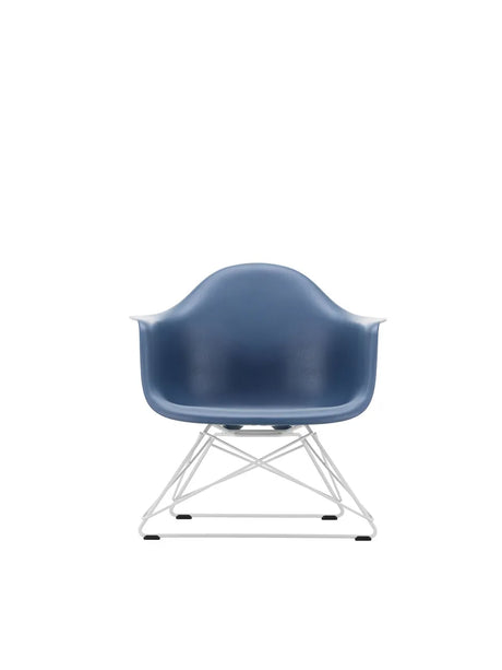 Eames Plastic Armchair LAR, hvidlakeret fra Vitra - Sea blue - Jacobsen Plus