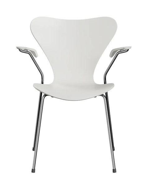 3207 Serie 7 Armstol af Arne Jacobsen - Uden polstring / Lakeret / Hvid - Jacobsen Plus
