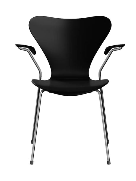 3207 Serie 7 Armstol af Arne Jacobsen - Uden polstring / Lakeret / Sort - Jacobsen Plus