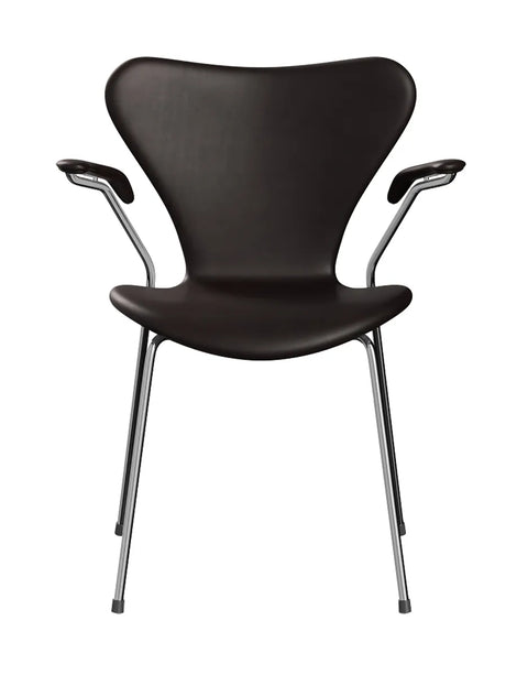 3207 Serie 7 Armstol af Arne Jacobsen - Fuldpolstret / Grace læder / Mørk-brun - Jacobsen Plus