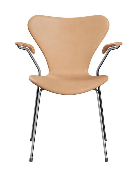 3207 Serie 7 Armstol af Arne Jacobsen - Fuldpolstret / Natur læder / Ingen farve - Jacobsen Plus