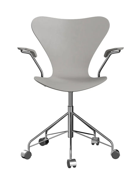 3217 Serie 7 Kontorstol af Arne Jacobsen - Uden polstring / Farvet ask / Nine grey - Jacobsen Plus