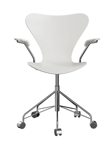 3217 Serie 7 Kontorstol af Arne Jacobsen - Uden polstring / Lakeret / Hvid - Jacobsen Plus