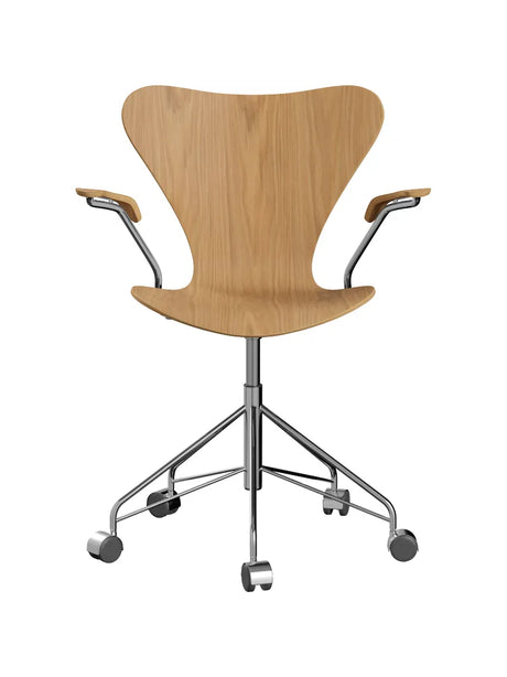 3217 Serie 7 Kontorstol af Arne Jacobsen - Uden polstring / Eg / Ingen farve - Jacobsen Plus