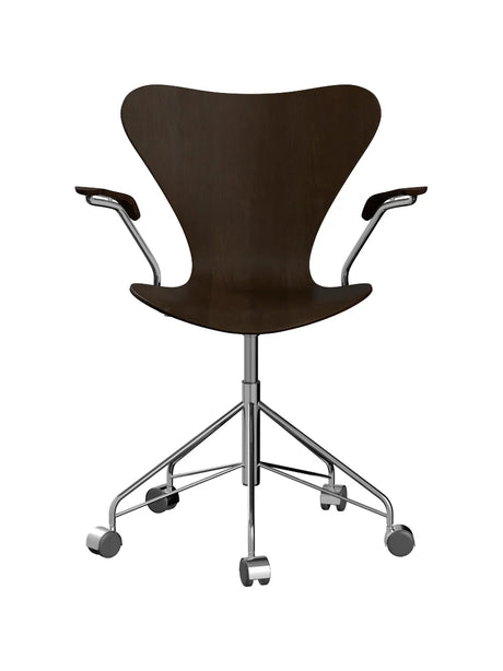 3217 Serie 7 Kontorstol af Arne Jacobsen - Uden polstring / Fuld indfarvet eg / Ingen farve - Jacobsen Plus