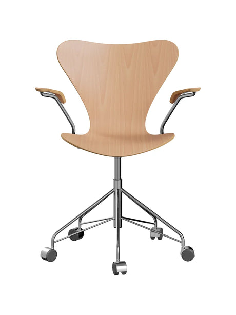 3217 Serie 7 Kontorstol af Arne Jacobsen - Uden polstring / Bøg / Ingen farve - Jacobsen Plus