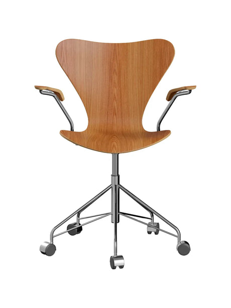 3217 Serie 7 Kontorstol af Arne Jacobsen - Uden polstring / Elm / Ingen farve - Jacobsen Plus