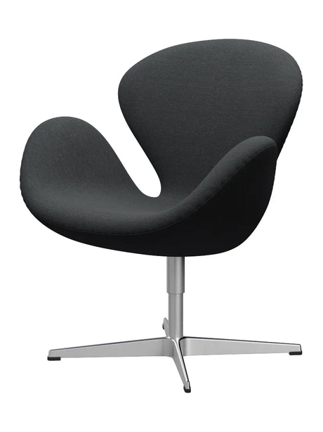 3320 Svanen i stof (prisgruppe 2) af Arne Jacobsen - Fiord / 191 Dark Grey Multi - Jacobsen Plus