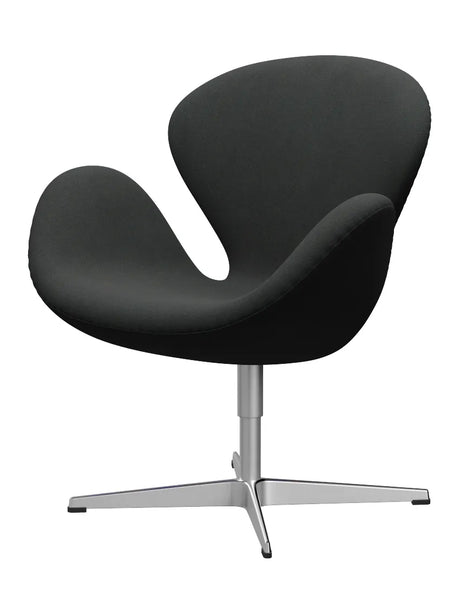 3320 Svanen i stof (prisgruppe 2) af Arne Jacobsen - Fiord / 382 Charcoal Multi - Jacobsen Plus
