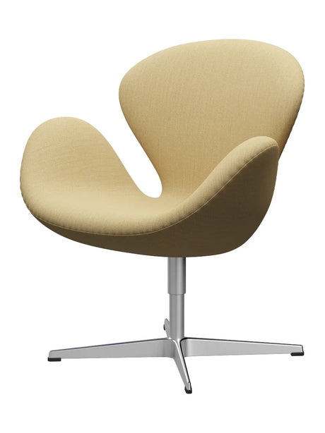 3320 Svanen i stof (prisgruppe 2) af Arne Jacobsen - Fiord / 422 Fine Yellow - Jacobsen Plus