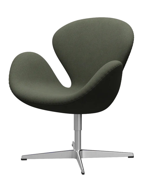 3320 Svanen i stof (prisgruppe 2) af Arne Jacobsen - Fiord / 961 Olive Green/Mid Green - Jacobsen Plus