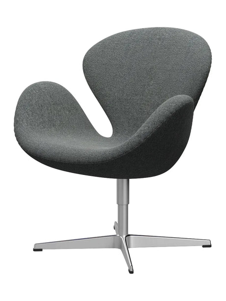 3320 Svanen i stof (prisgruppe 2) af Arne Jacobsen - Hallingdal / 126 White/Brown - Jacobsen Plus