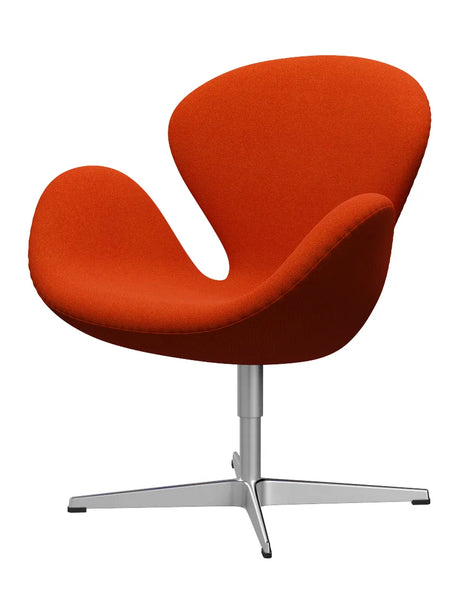 3320 Svanen i stof (prisgruppe 2) af Arne Jacobsen - Hallingdal / 590 Rød orange - Jacobsen Plus