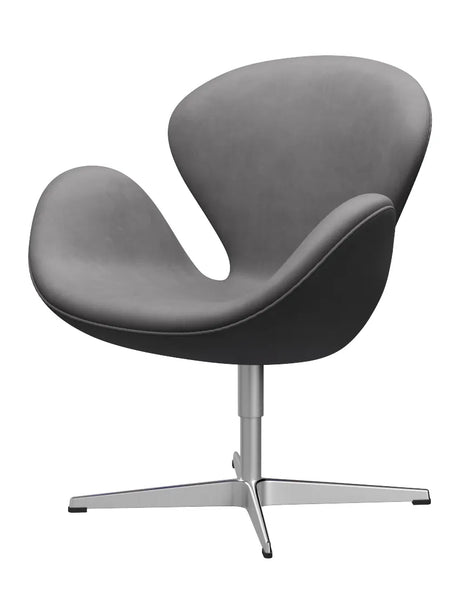 3320 Svanen i læder af Arne Jacobsen - Embrace læder / Concrete - Jacobsen Plus