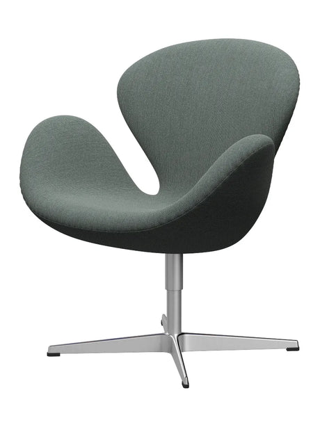 3320 Svanen i stof (prisgruppe 2) af Arne Jacobsen - Steelcut Trio / 916 White/Dark Green - Jacobsen Plus