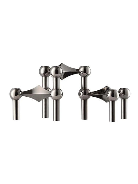 Nagel Lysestage, sort krom fra STOFF Nagel - 3 stk. - Jacobsen Plus