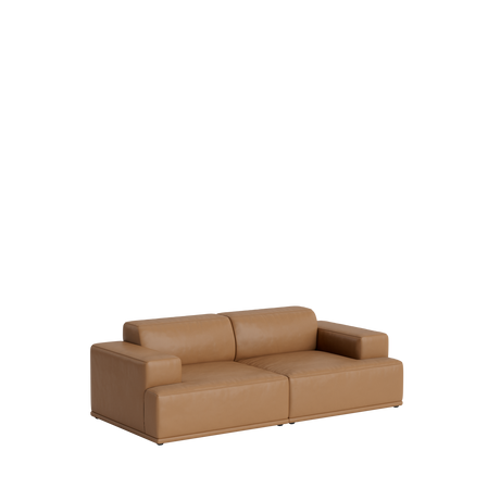 Connect Soft Modular 2 pers. sofa, kombination 1 fra Muuto - Refine læder - Jacobsen Plus