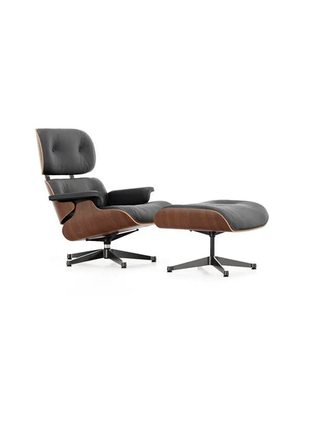 Eames Lounge Chair inkl. Fodskammel fra Vitra - Mørk valnød - Jacobsen Plus