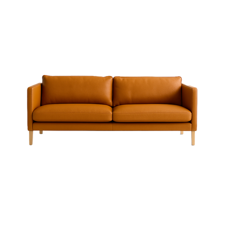 MH276 3 pers. sofa i Baltique anilinlæder fra Mogens Hansen - Baltique 43001 (Gylden brun) - Jacobsen Plus