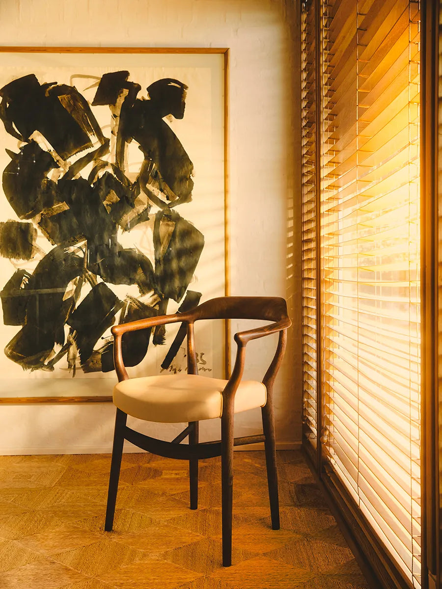 44 Stol, eg sæbe/vegetal læder af Finn Juhl - 4 - Jacobsen Plus