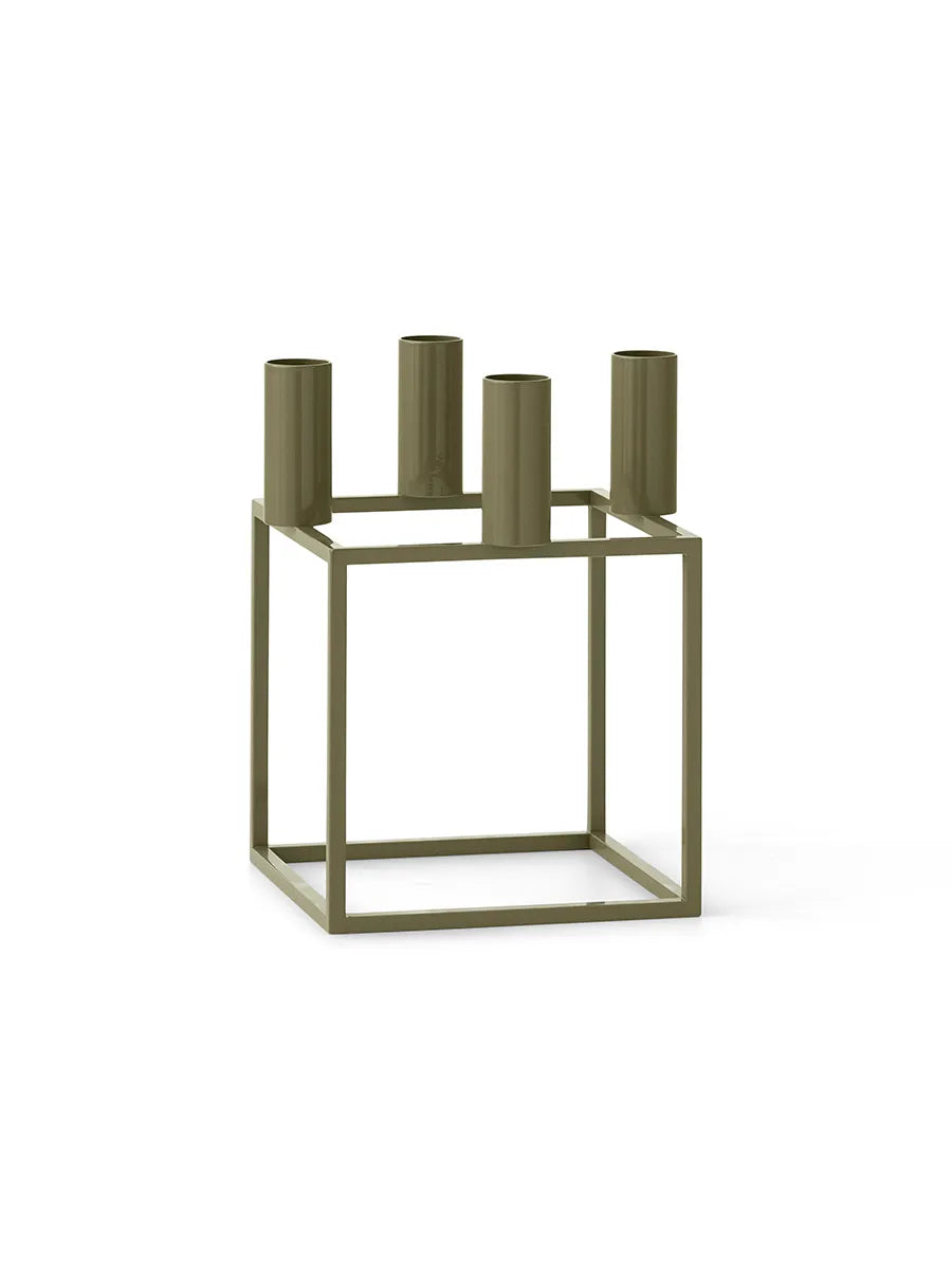 Kubus 4 Lysestage, olive fra Audo Copenhagen - 1 - Jacobsen Plus