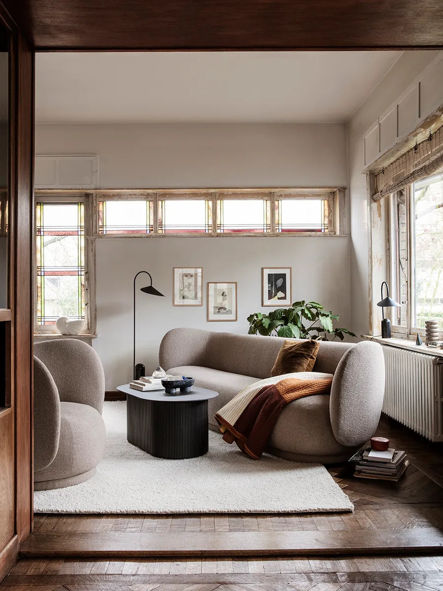 Rico Sofa 3 Bouclé, off-white fra Ferm Living