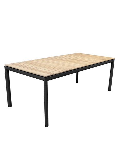 Drop Spisebord m/120 cm udtræk, teak/lava grey fra Cane-line - 1 - Jacobsen Plus