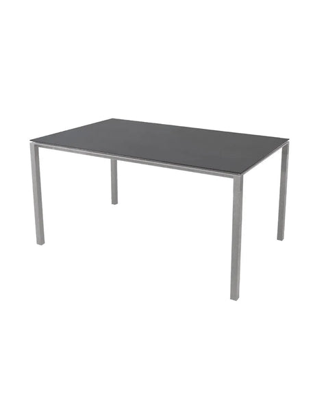 Pure Bord, 150x90 cm fra Cane-line - Nero Black / Light grey - Jacobsen Plus