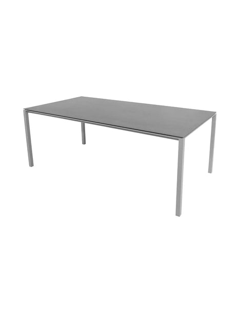 Pure Bord, 200x100 cm fra Cane-line - Light grey / Basalt grey - Jacobsen Plus